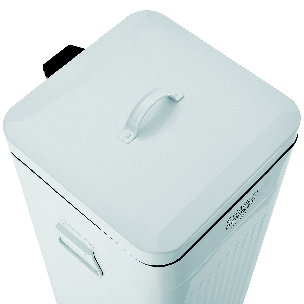 Charles Bentley 30 Litre Steel Square Retro Kitchen Pedal Waste Bin eBay