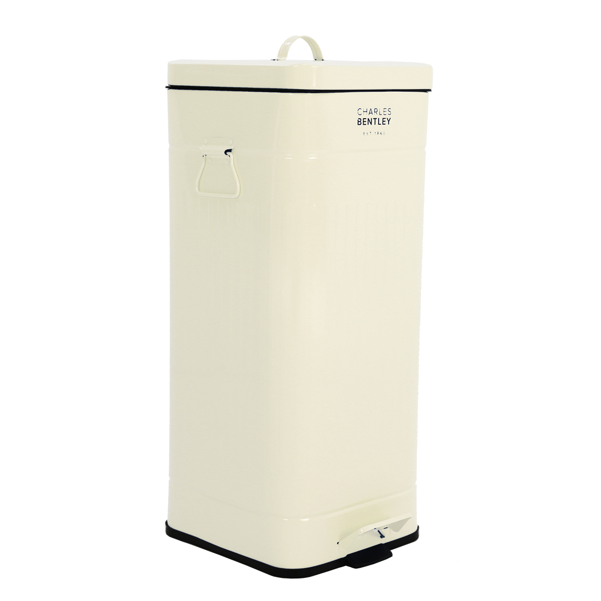 Charles Bentley 30 Litre Steel Square Retro Kitchen Pedal Waste Bin eBay