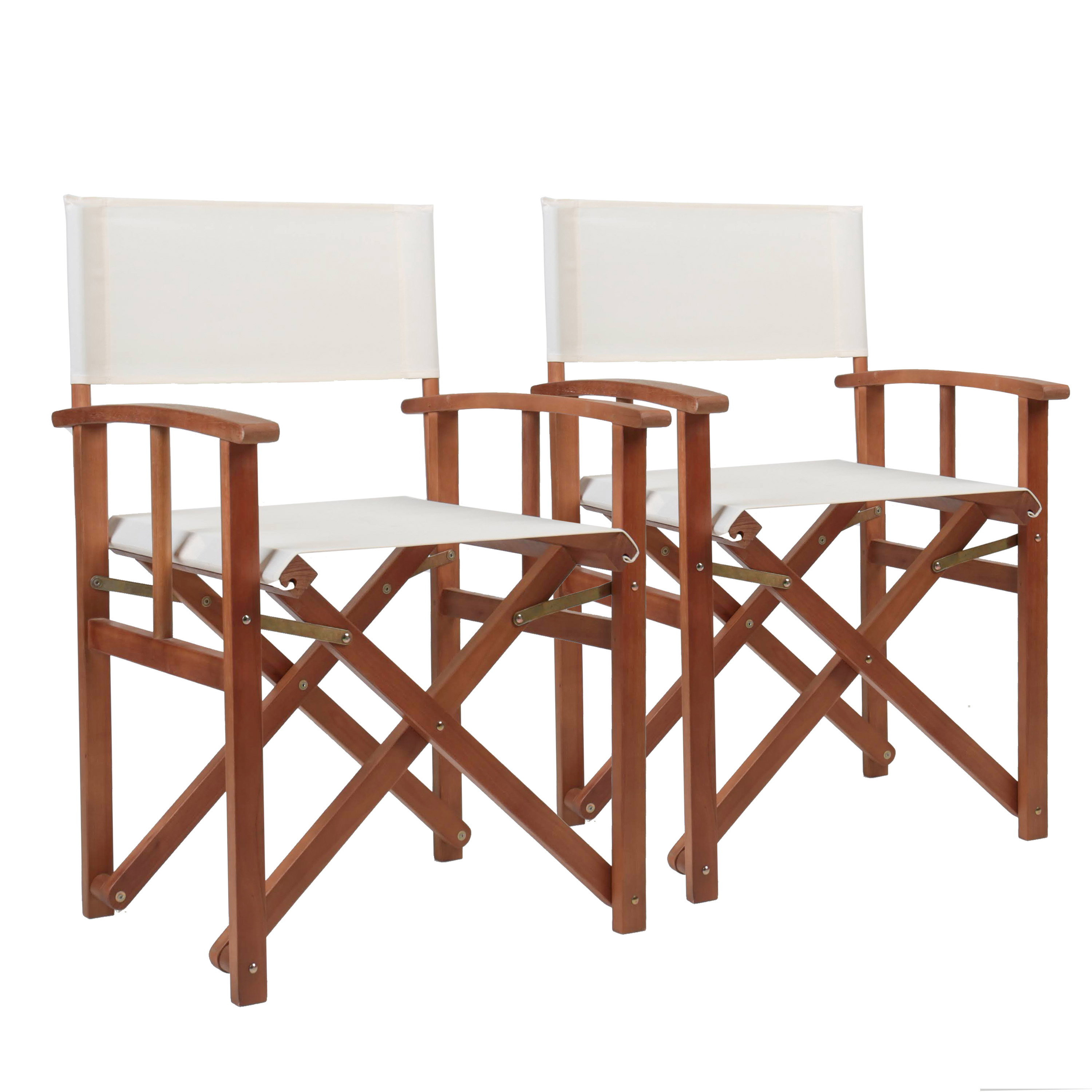 Charles Bentley Pair Of Folding Wooden, Folding Wood Director Chairs