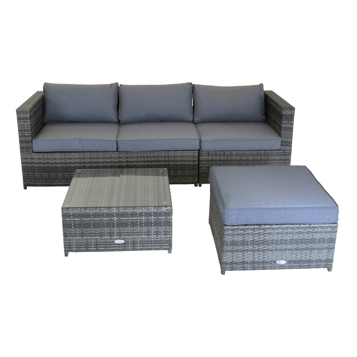 CHARLES BENTLEY LSHAPED 3 Seater Outdoor Rattan Furniture Lounge Set £