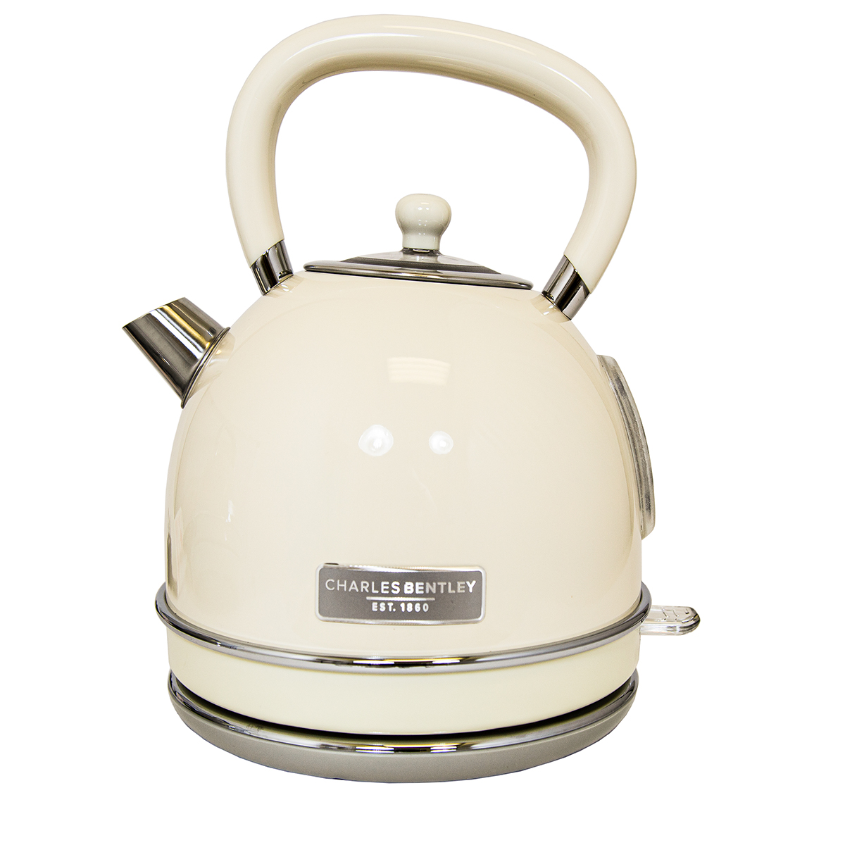 Charles Bentley Cordless Dome Kettle 3kW in Cream Stainless Steel 1